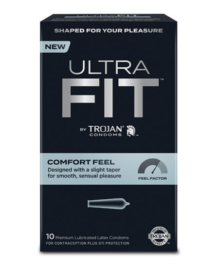 Trojan Ultrafit Comfort Feel Condom - Pack Of 10 | XXXToyz-R-Us.com