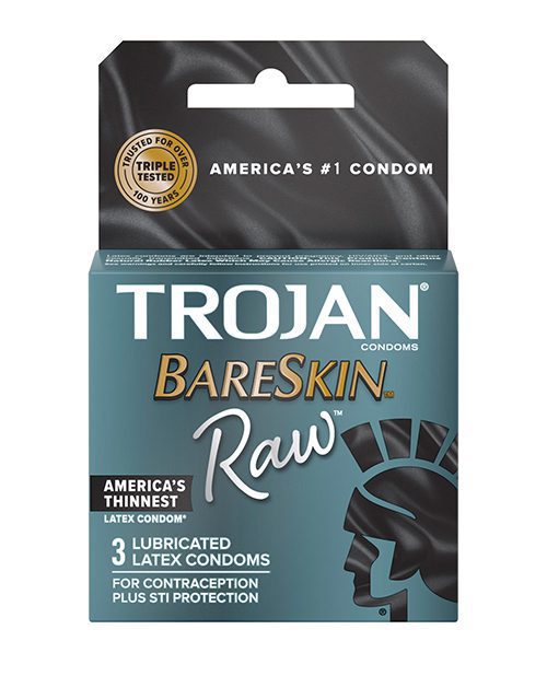 Trojan Bareskin Raw Condom - Pack Of 3 | XXXToyz-R-Us.com