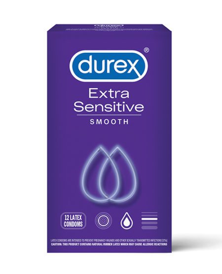 Durex Extra Sensitive Smooth Condom - Pack Of 12 | XXXToyz-R-Us.com