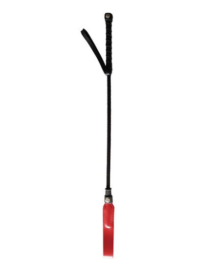 Rouge Short Riding Crop Slim Tip - Red