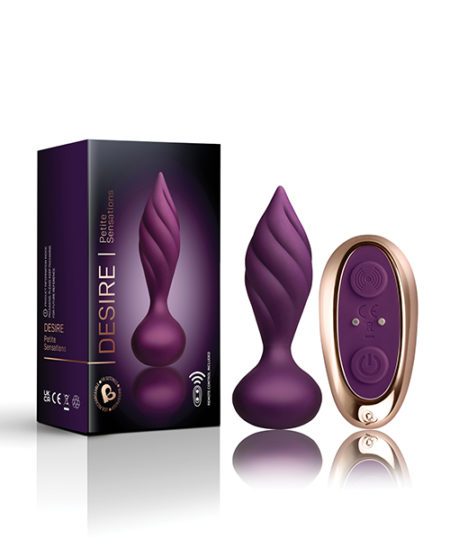 Rocks Off Petite Sensations Desire Plug W/remote - Purple | XXXToyz-R-Us.com