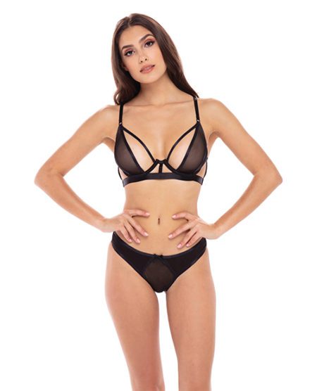 Rene Rofe New In Town Bra & Panty Black S/m | XXXToyz-R-Us.com