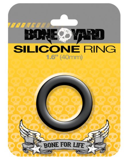 Boneyard 1.6" Silicone Ring - Black | XXXToyz-R-Us.com