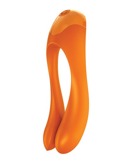 Satisfyer Candy Cane Finger Vibrator - Orange | XXXToyz-R-Us.com