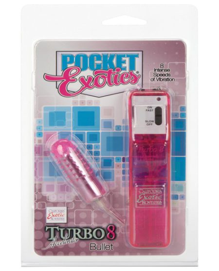 Pocket Exotics Turbo 8 Accelerator Single Bullet - Pink | XXXToyz-R-Us.com