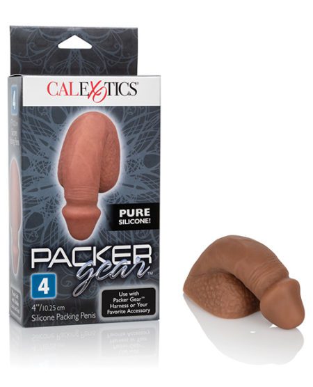 Packer Gear 4" Silicone Packing Penis - Brown | XXXToyz-R-Us.com