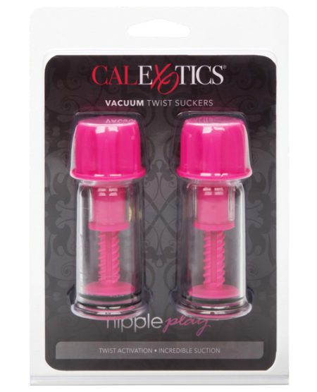 Nipple Play Vacuum Twist Suckers - Pink | XXXToyz-R-Us.com