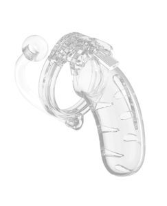 Shots Man Cage 4.5" Cock Cage W/plug 11 - Clear