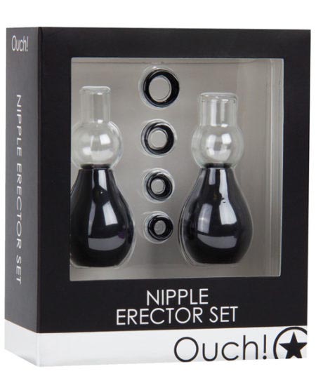 Shots Ouch Nipple Erector Set - Black | XXXToyz-R-Us.com