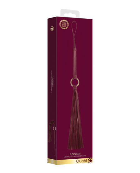 Shots Ouch Halo Flogger - Burgundy