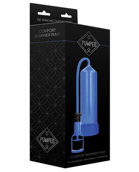 Shots Pumped Comfort Beginner Pump - Blue | XXXToyz-R-Us.com