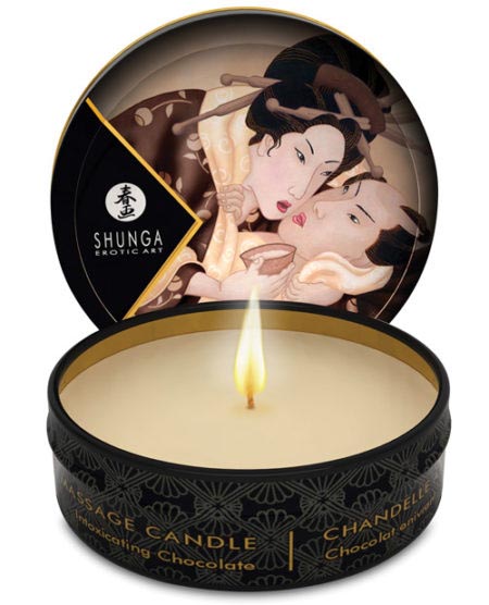 Shunga Excitation Mini Candlelight Massage Candle - 1 Oz Intoxicating Chocolate | XXXToyz-R-Us.com