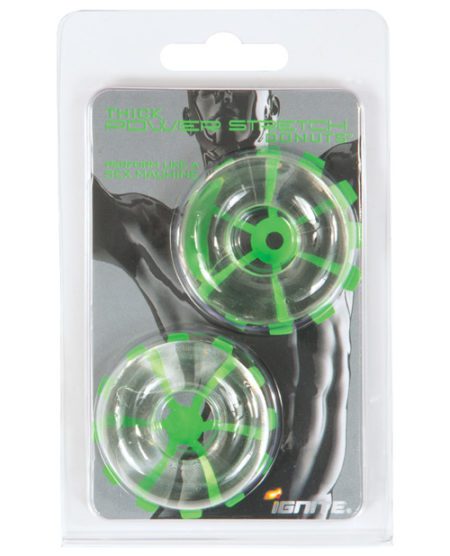 Ignite Thick Power Stretch Donuts - Clear Pack Of 2 | XXXToyz-R-Us.com