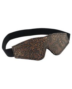 Spartacus Faux Fur Lining Blindfold - Brown Floral Print