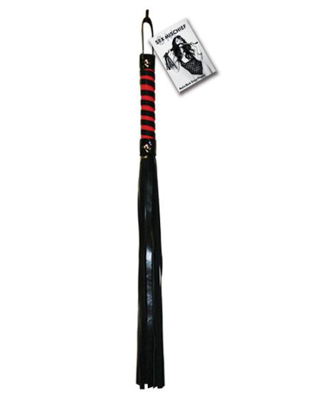 Sex & Mischief Stripe Flogger - Black/red