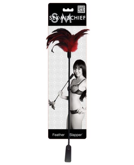 Sex & Mischief Feather Slapper - Red/black Feathers