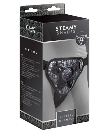Steamy Shades Classic Harness - Black/white | XXXToyz-R-Us.com
