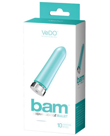 Vedo Bam Rechargeable Bullet - Tease Me Turquoise | XXXToyz-R-Us.com
