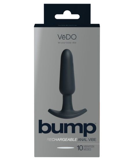 Vedo Bump Rechargeable Anal Vibe - Just Black | XXXToyz-R-Us.com
