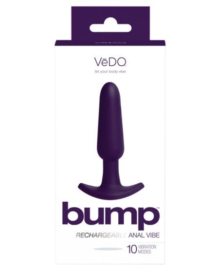 Vedo Bump Rechargeable Anal Vibe - Deep Purple | XXXToyz-R-Us.com
