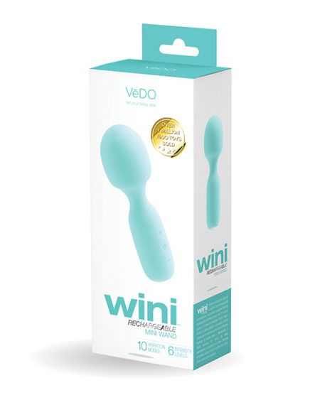 Vedo Wini Rechargeable Mini Wand - Tease Me Turquoise