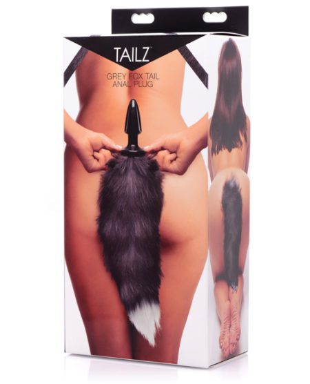 Tailz Grey Fox Tail Anal Plug | XXXToyz-R-Us.com