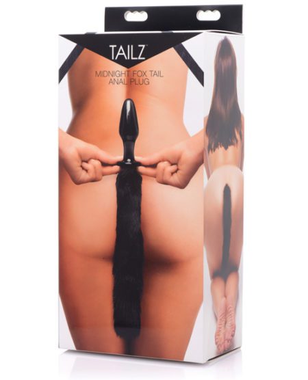 Tailz Midnight Fox Tail Glass Anal Plug | XXXToyz-R-Us.com