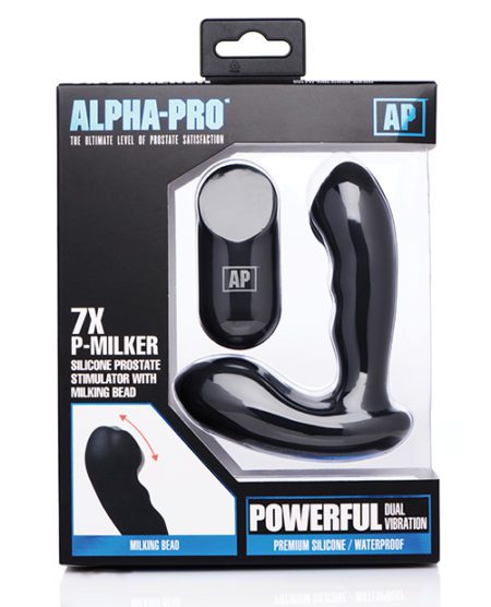 Alpha Pro 7x P-milker Prostate Stimulator W/milking Bead - Black | XXXToyz-R-Us.com