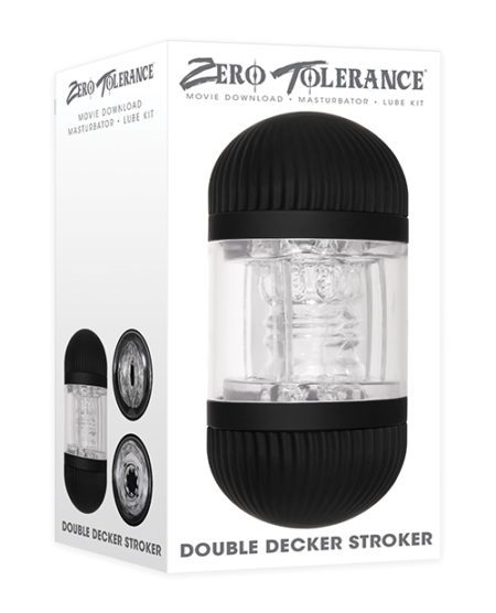 Zero Tolerance Double Decker Stroker - Black/clear | XXXToyz-R-Us.com