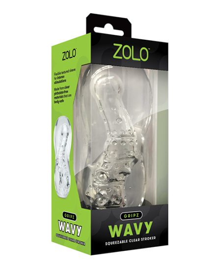 Zolo Gripz Wavy Stroker - Clear | XXXToyz-R-Us.com