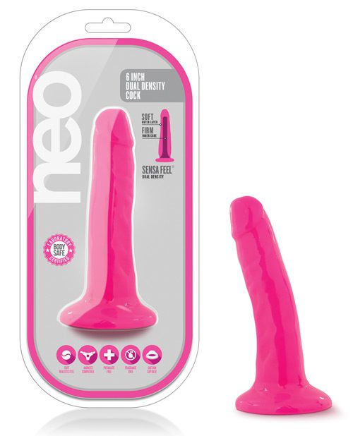 Blush Neo 5.5" Dual Density Cock - Neon Pink